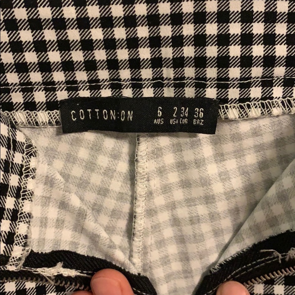 Gingham pants with zip - Picture 5 of 5
